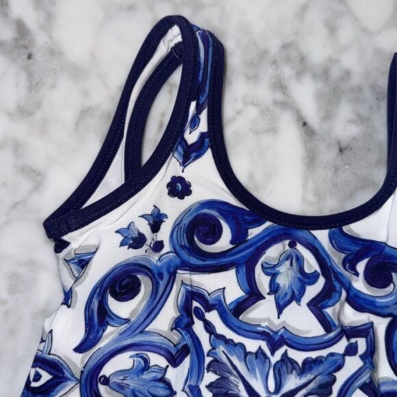 NWOT DOLCE & GABANA BABY MAJOLICA- PRINT ONE PIECE SWIMSUIT 3/6M - Picture 5 of 11